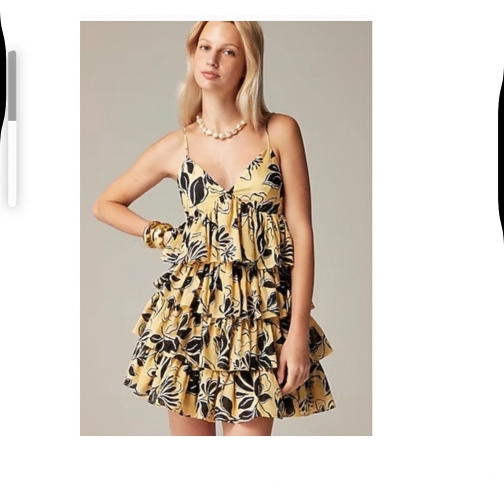 J. Crew Ruffle-tier mini dress in floral cotton voile
